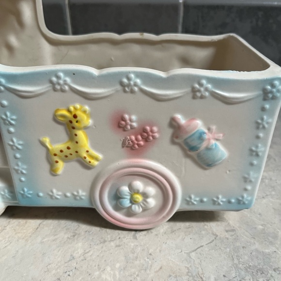 Vintage Relpo Train planter pastel baby nursery elephant - Picture 12 of 16